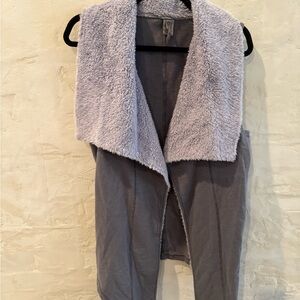 XCVI Gray Fleece-Lined Vest